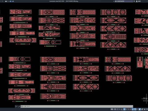  中式彩画CAD图库 