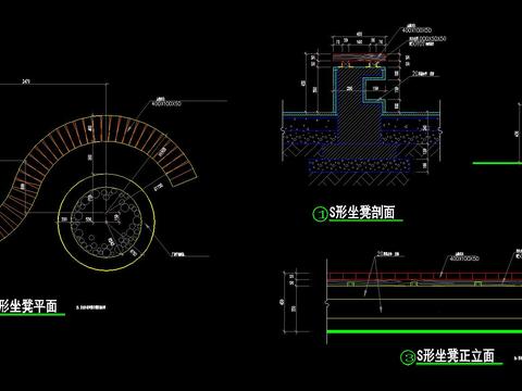  室外座椅CAD图库 
