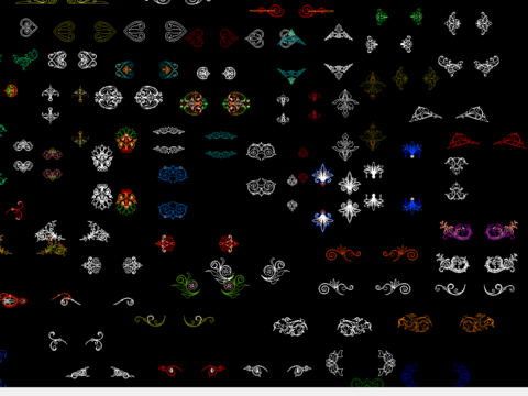 中式雕花cad图库 