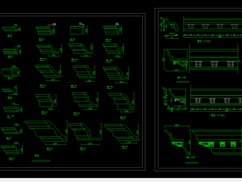  欧式构件cad图库 