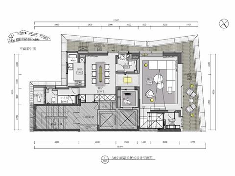  两层家装复式样板房CAD施工图 