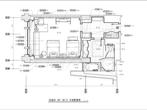  酒店客房施工图 