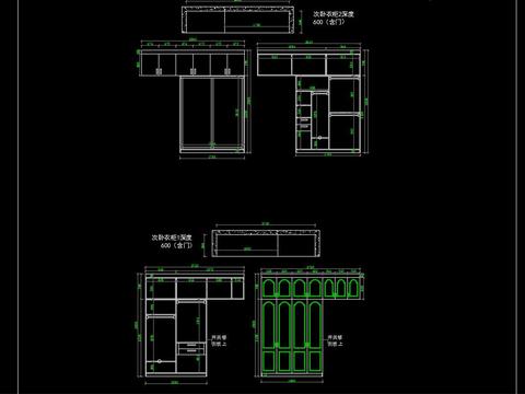  柜体cad图库 