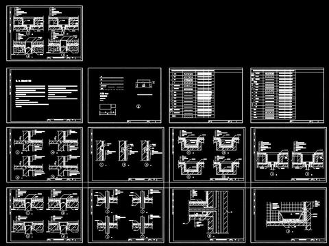  厨房卫浴防水节点大样图 