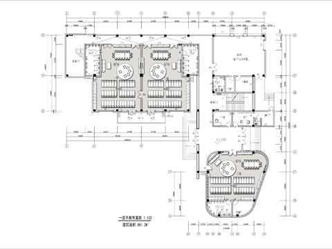  两层幼儿园cad平面图 