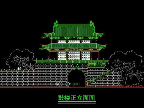 鼓樓全套CAD施工圖 