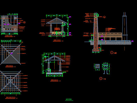  厂房绿化cad图纸 
