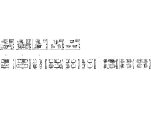  樣板間家裝CAD施工圖 