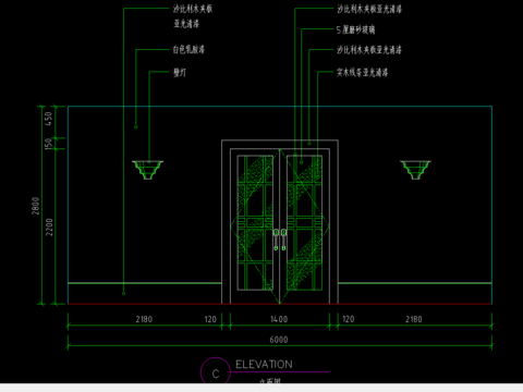  西餐厅包间cad施工图 