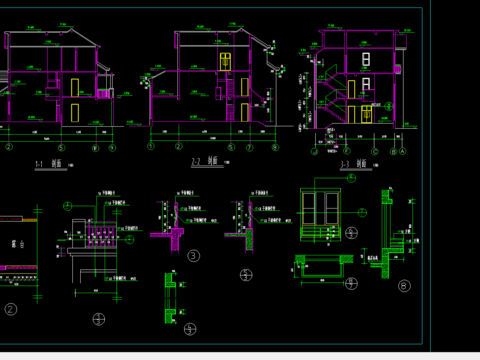  超豪华别墅建筑设计施工图 