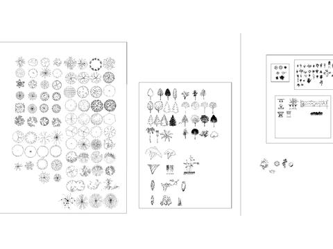  园林景观设施CAD图库 