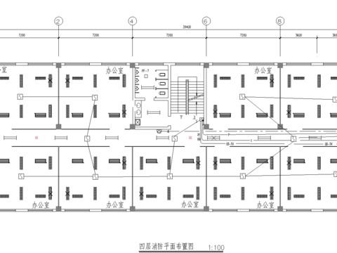  制药车间消防CAD施工图 