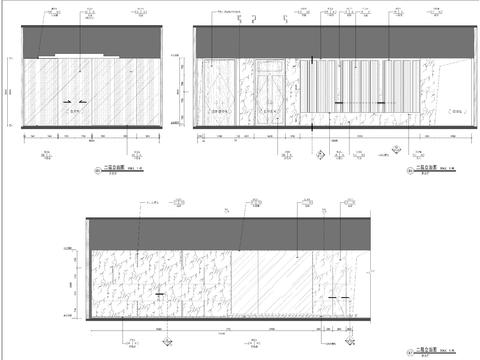  现代会所休闲区及接地区立面 