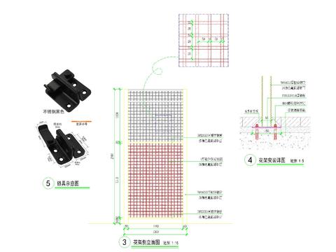  花架连廊CAD施工图 