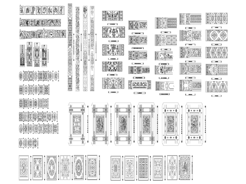  23中式彩画cad图库 