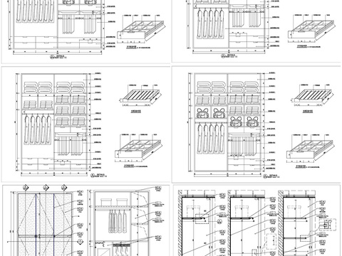  衣柜设计cad图库 