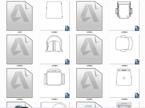  休闲桌椅cad图库 