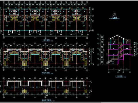  居住建筑 电梯公寓cad平面图 