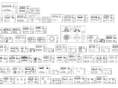  欧式沙发CAD图库 
