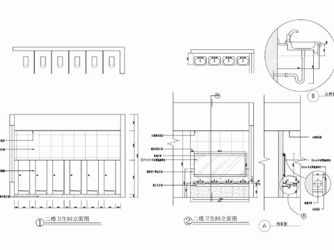  商场卫生间节点大样图 