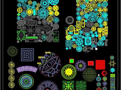  地毯拼花图案模块 