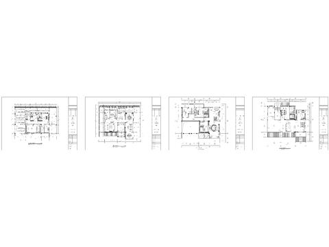  四层别墅平面设计cad施工图 