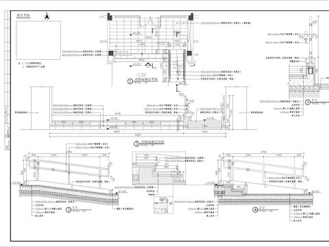  无障碍坡道细部CAD节点大样 