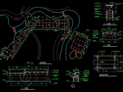  平台 栈道CAD节点大样 