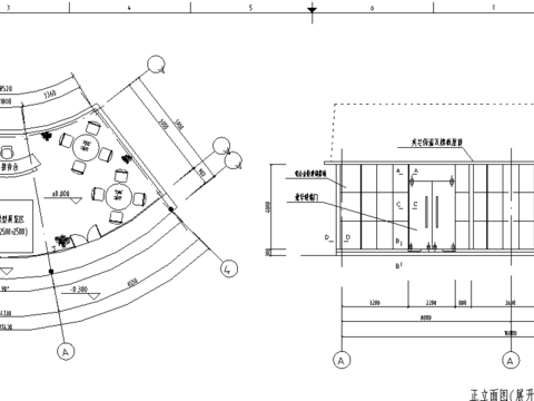  售楼处cad平面图 
