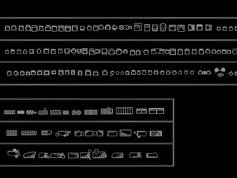  凳子＆单椅＆贵妃椅图块cad图库 