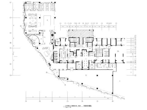  2130㎡售楼处cad平面图 