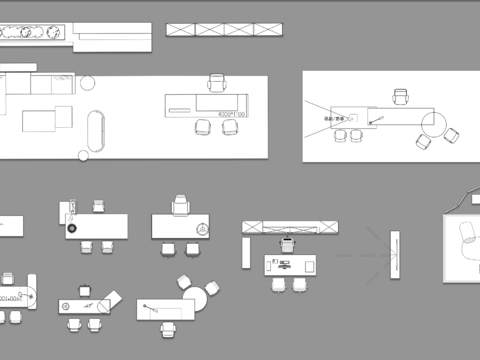  董事长办公桌 总经理班台桌 老板办公桌cad图库 
