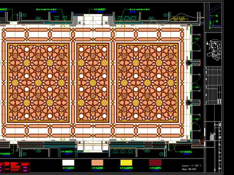  地面花式水刀拼花cad图库 