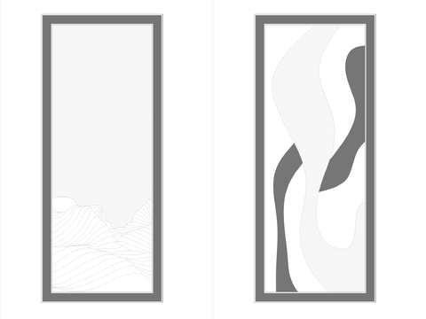  原创装饰挂画cad图库 