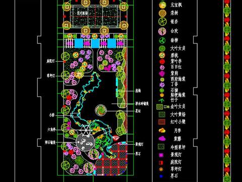  別墅庭院CAD施工圖 