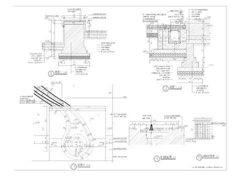  下沉空间 平面立面节点大样图 