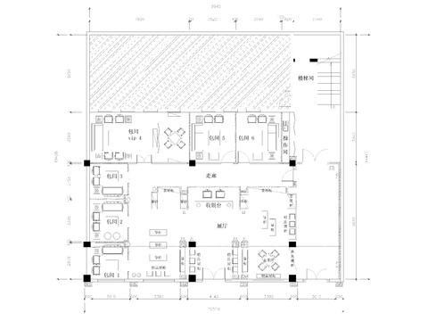  茶馆茶楼平面布置图 