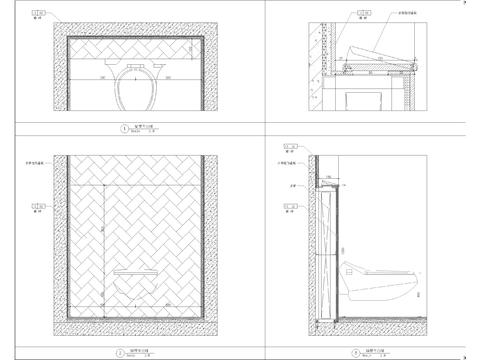  壁挂马桶节点大样图 