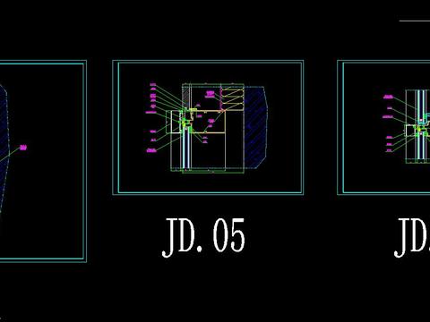  單元幕墻cad節(jié)點詳圖 