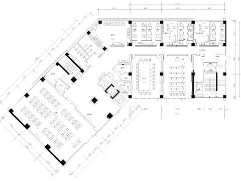  酒店会议cad平面图纸 