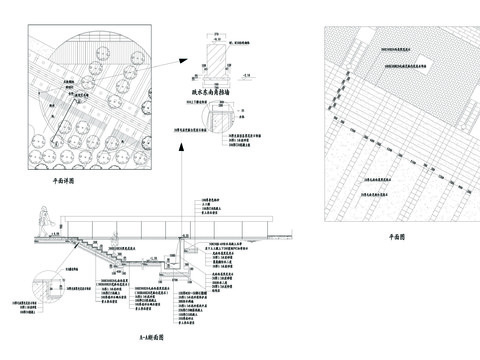  跌水墙cad大样图 