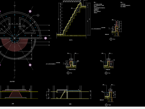 跌水池节点大样 