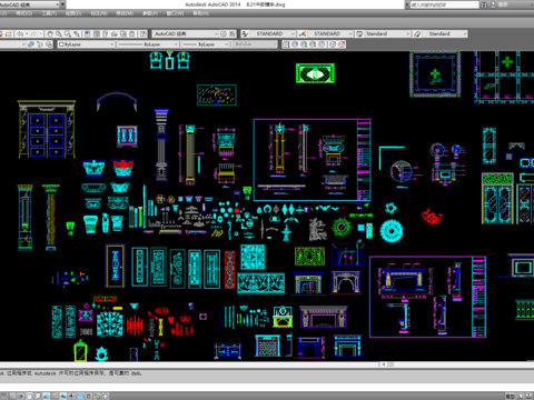  中欧模块cad图库 