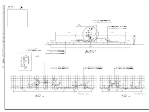  特色雕塑水景细部CAD施工图 