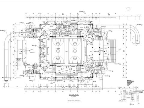  体育馆全套CAD施工图 