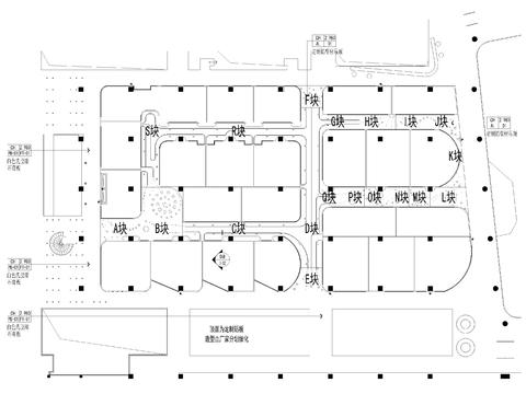  南通居然之家展厅公共区域cad施工图 