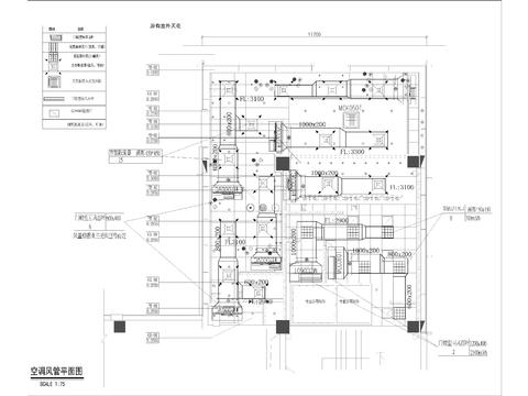  连锁餐厅暖通CAD施工图 