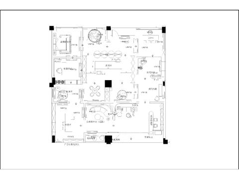  软装馆 软装店面cad平面图 
