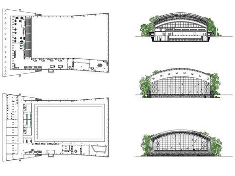  游泳池cad大样图 