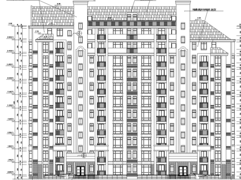  花溪畔居小高層CAD施工圖 